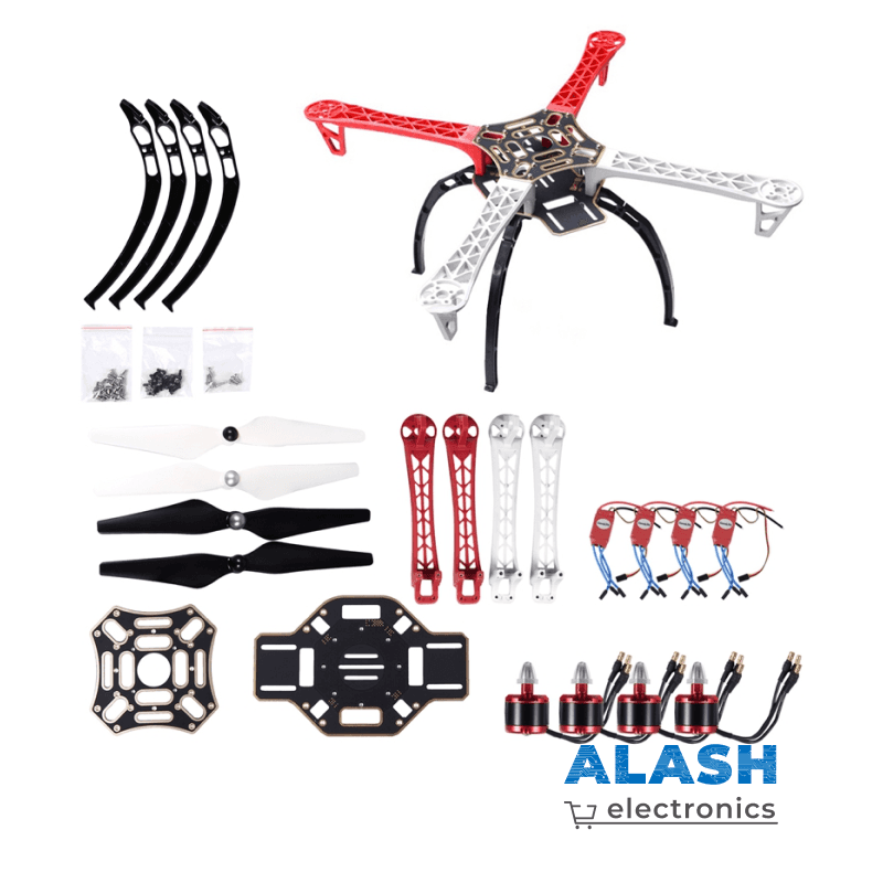 Конструктор дрона DIY F450: полный набор для сборки квадрокоптера с паяным регулятором скорости 30А JMT и бесколлекторными моторами JMT f15844