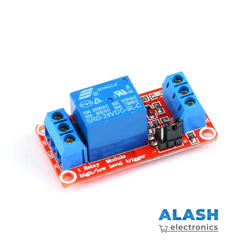 1-канальный модуль реле (24 В) с выбором уровня сигнала
