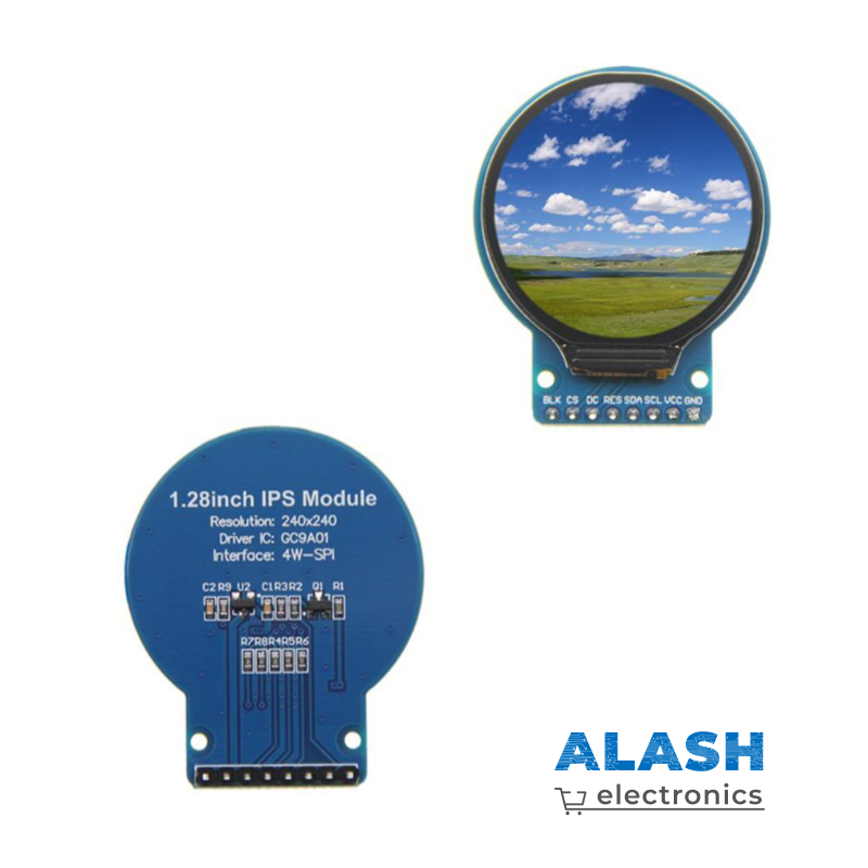 1.28” круглый дисплей разрешением 240x240 пикселей c SPI интерфейсом TFT-дисплей