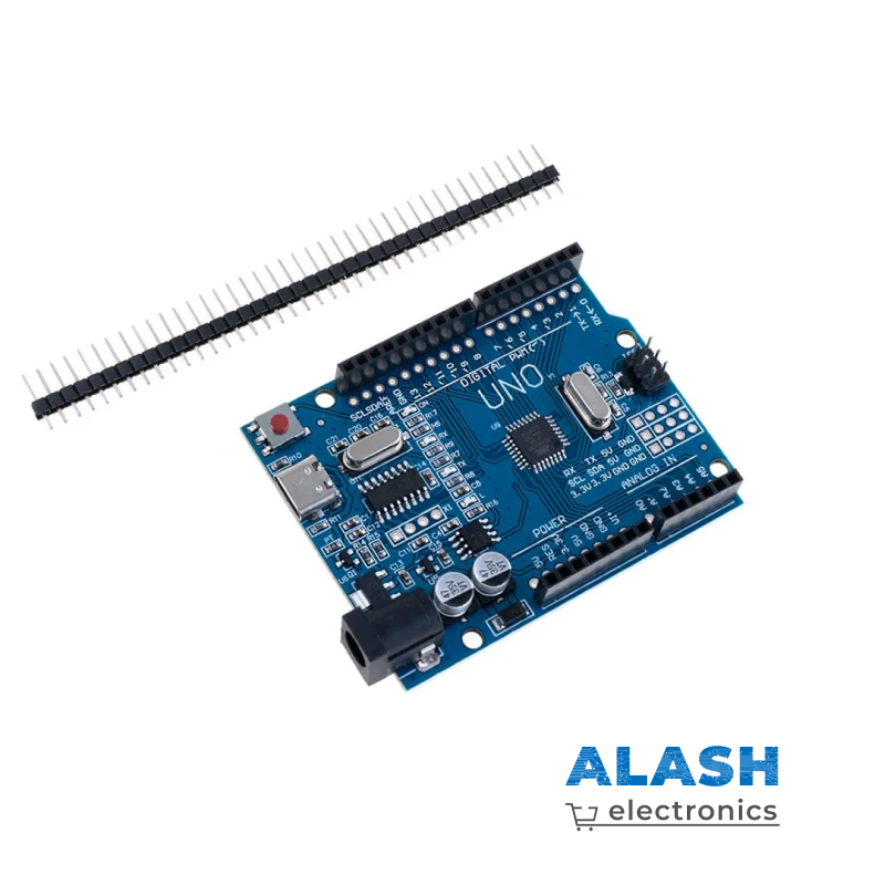 Arduino Uno R3 Type-C – микроконтроллер для Arduino проектов, ATmega328P, USB Type-C, совместим с Arduino IDE
