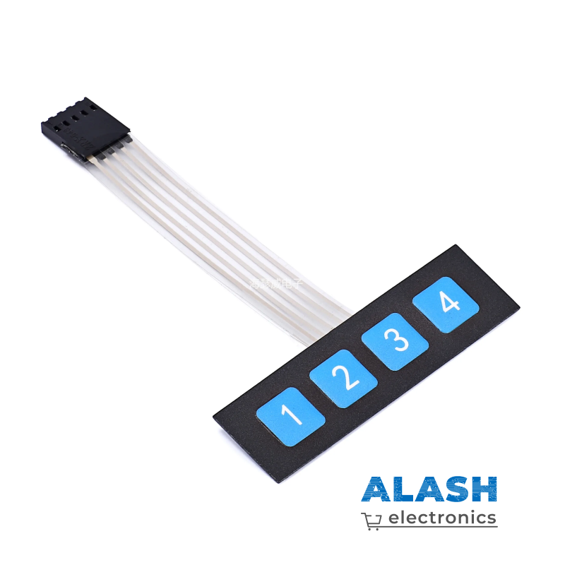 Гибкая цифро-буквенная мембранная клавиатура 1х4