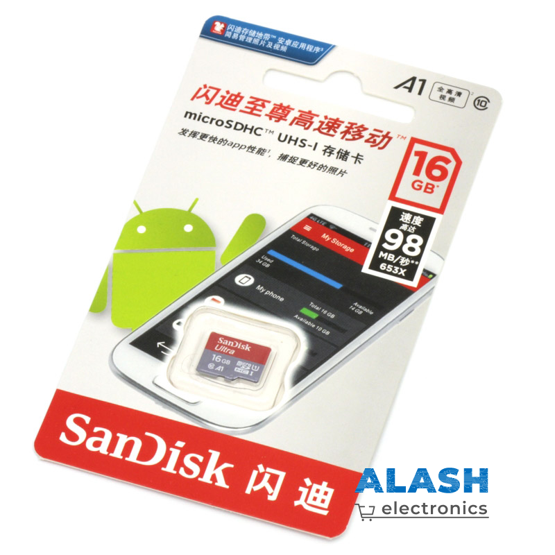 Карта памяти Micro SDHC SanDisk, класс 10 (16GB)