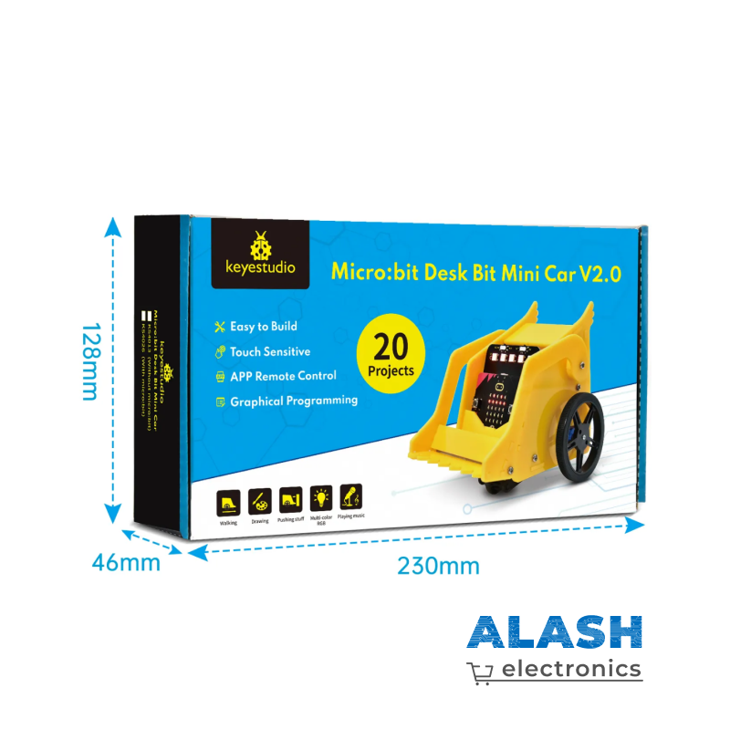 Keyestudio Micro Bit V2 Настольный робот-автомобиль для программирования Microbit STEM (с платой Microbit)