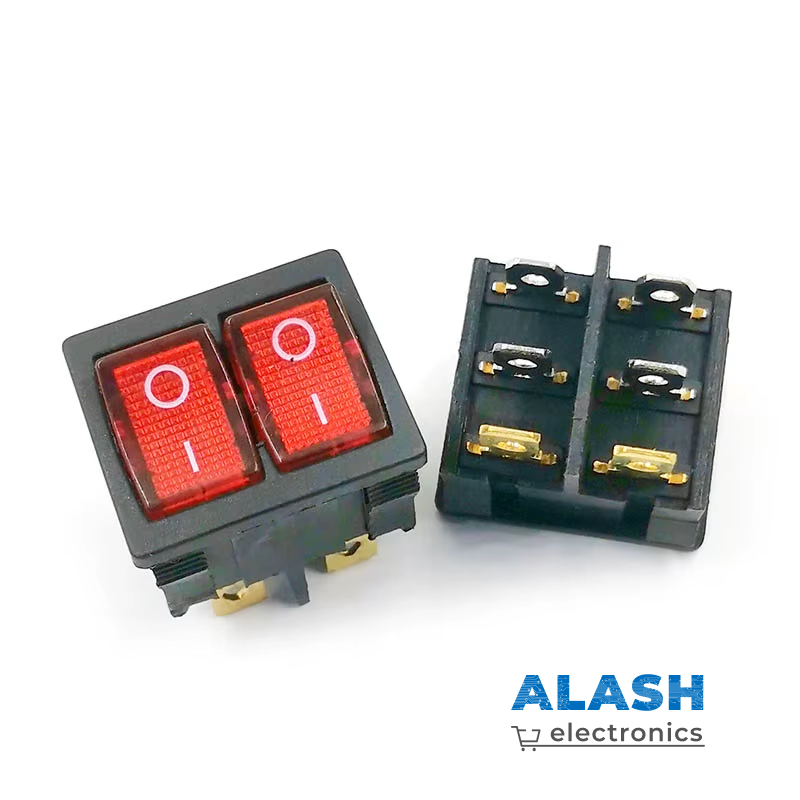 Клавишный переключатель KCD1 (двойной), 21×25 мм