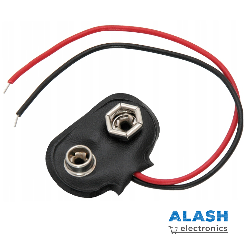 Клемма-держатель для 9В батареи (Крона) с проводами — коннектор питания для Arduino, модулей и макетных схем