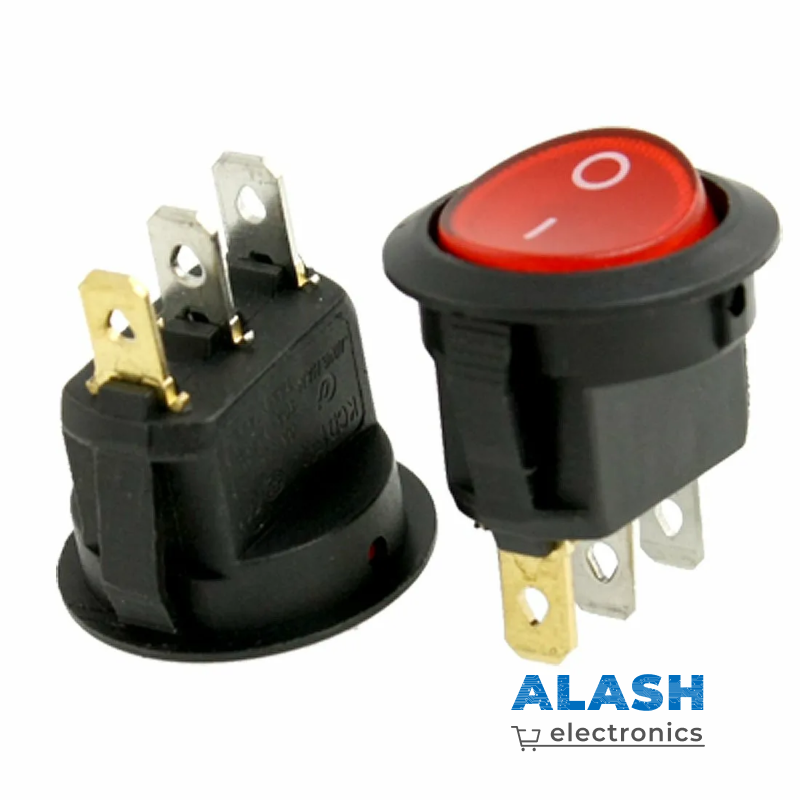 Переключатель круглая клавишная KCD1-2 10A