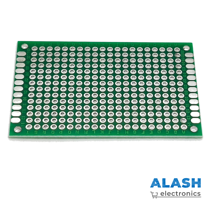 Макетная, печатная Двусторонняя монтажная плата 4x6 см, зеленая