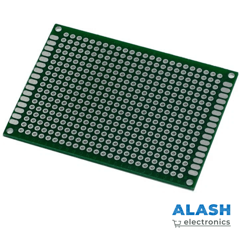 Макетная, печатная Двусторонняя монтажная плата 5x7 см, зеленая