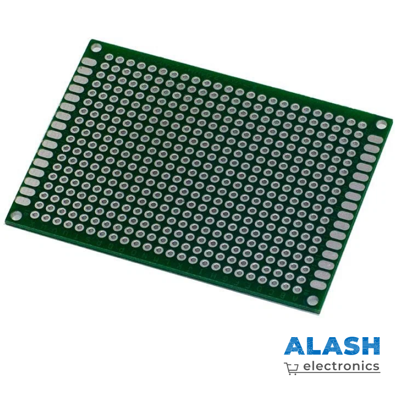 Макетная, печатная Двусторонняя монтажная плата 5x7 см, зеленая