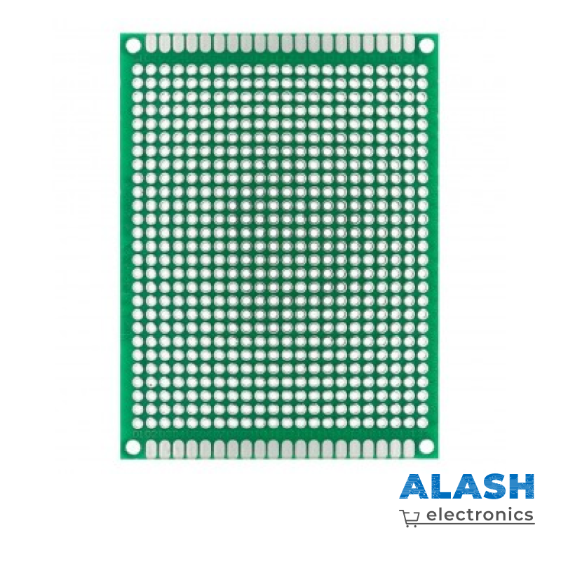 Макетная, печатная Двусторонняя монтажная плата 6x8 см, зеленая