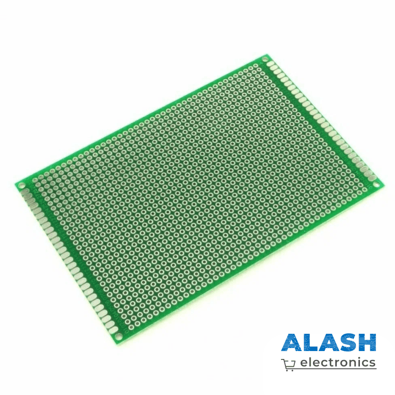 Макетная, печатная Двусторонняя монтажная плата 8x12 см, зеленая