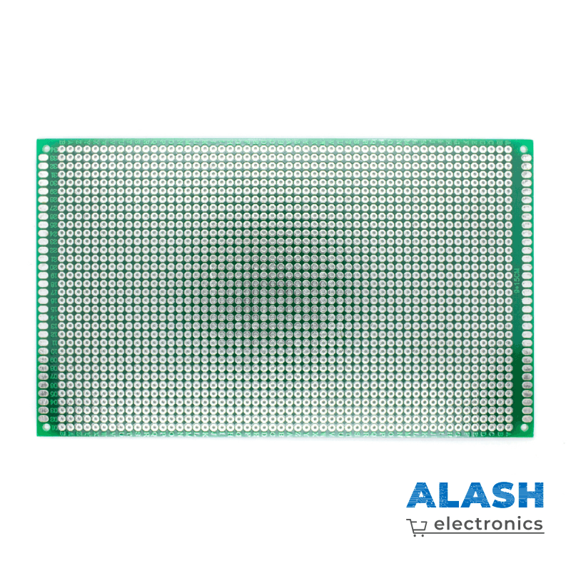 Макетная, печатная Двусторонняя монтажная плата 9x15 см, зеленая