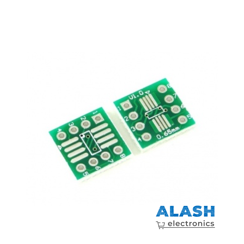 Макетная плата адаптер SOP-8; HSOP-8 в DIP-8 (2,54мм) двухсторонняя