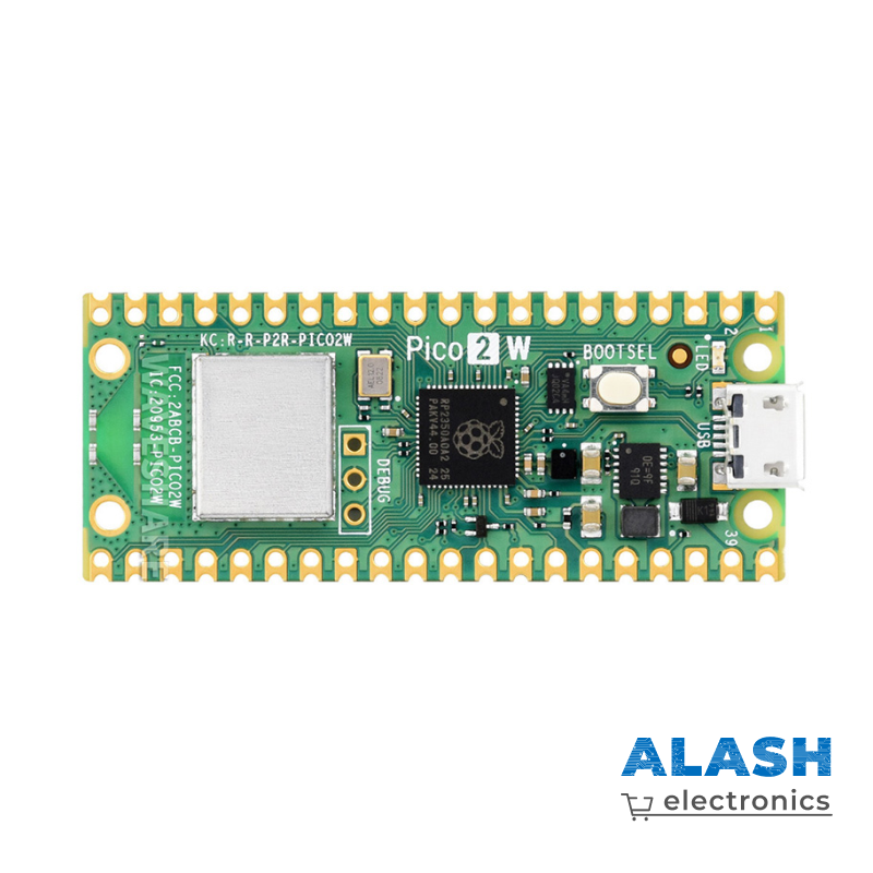 Микроконтроллер Raspberry Pi Pico 2 W с Wi-Fi и Bluetooth, на базе RP2040 для Arduino, IoT и робототехники