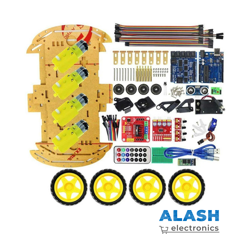 Набор для сборки колесного Smart Car Kit на базе Arduino Роботоконструктор 4wd bluetooth многофункциональный умный набор для arduino robot education uno r3 starter Робот конструктор