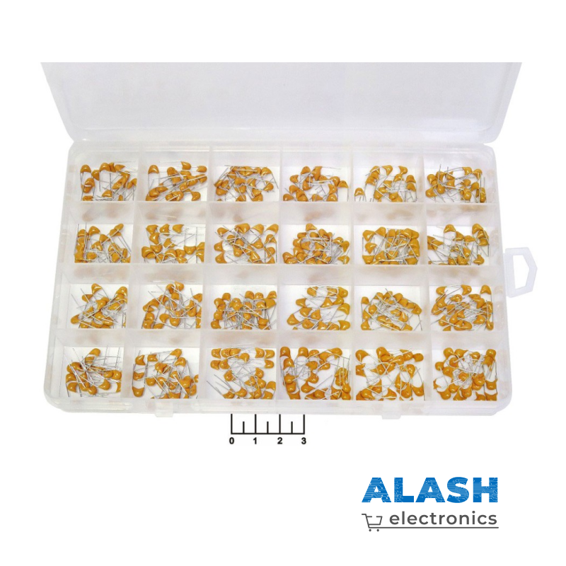 Набор керамических конденсаторов, 24 вида, 600 штук(10 пФ ~ 10 мкФ)