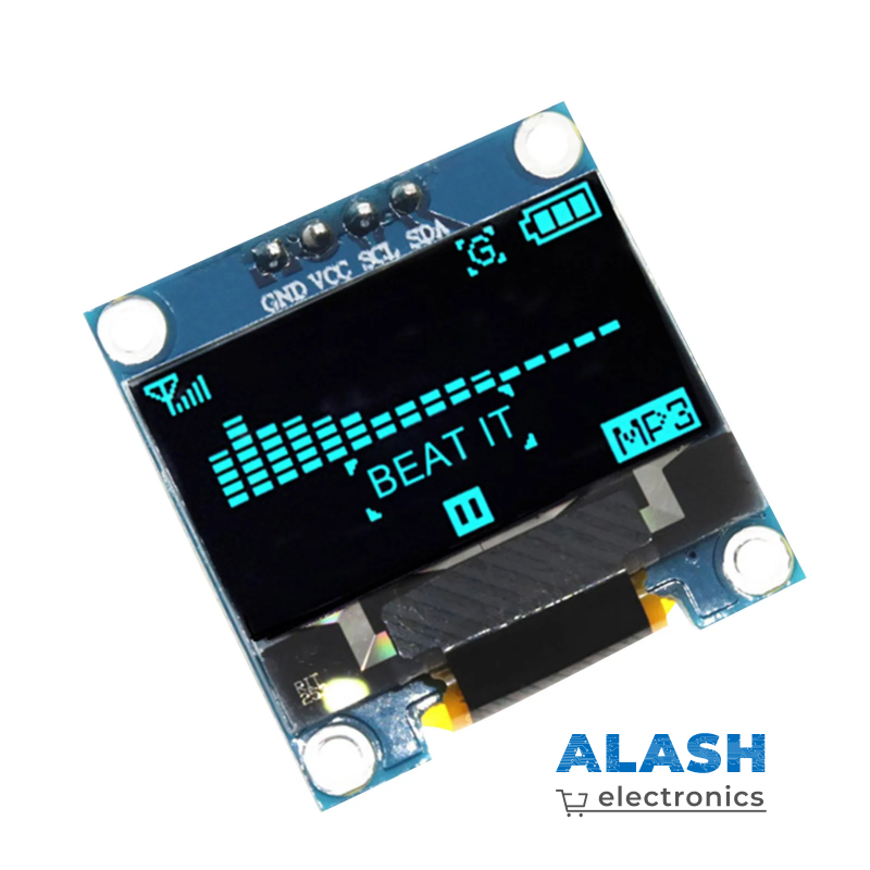 OLED-экран 0,96 дюйма, синий I2C IIC, дисплей связи, компьютерный ЖК-модуль для RPI