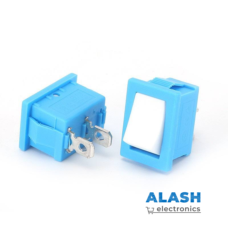 Переключатель KCD1, 21×15 мм, цвет: синий