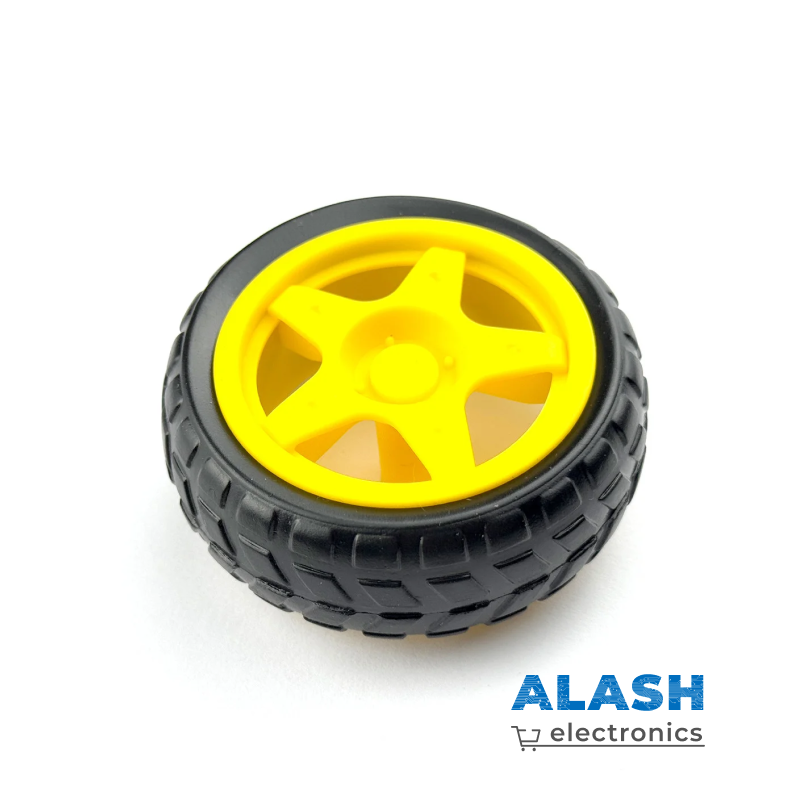 Пластиковое колесо с шиной (65×26 мм)