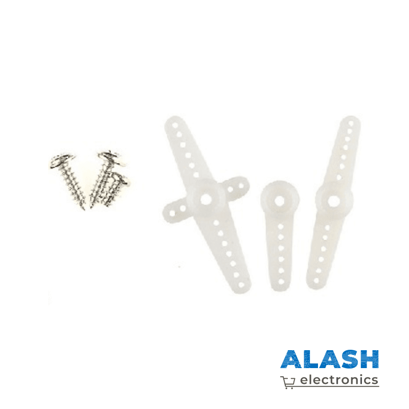 Пластиковые плечи для сервопривода - 3 шт; Винт для крепления - 3 шт.