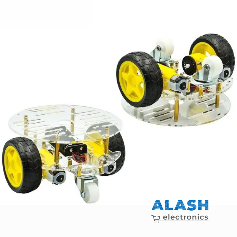 Набор для сборки круглого робота-автомобиля 2WD (двухэтажная)