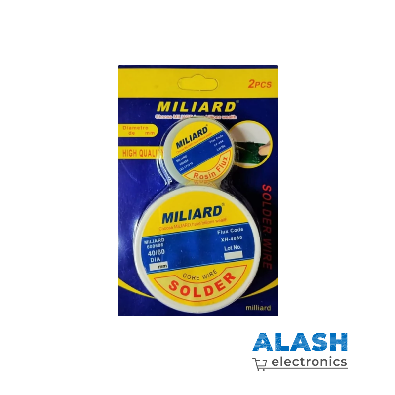 Припой 40/60+ канифоль набор Miliard 600686