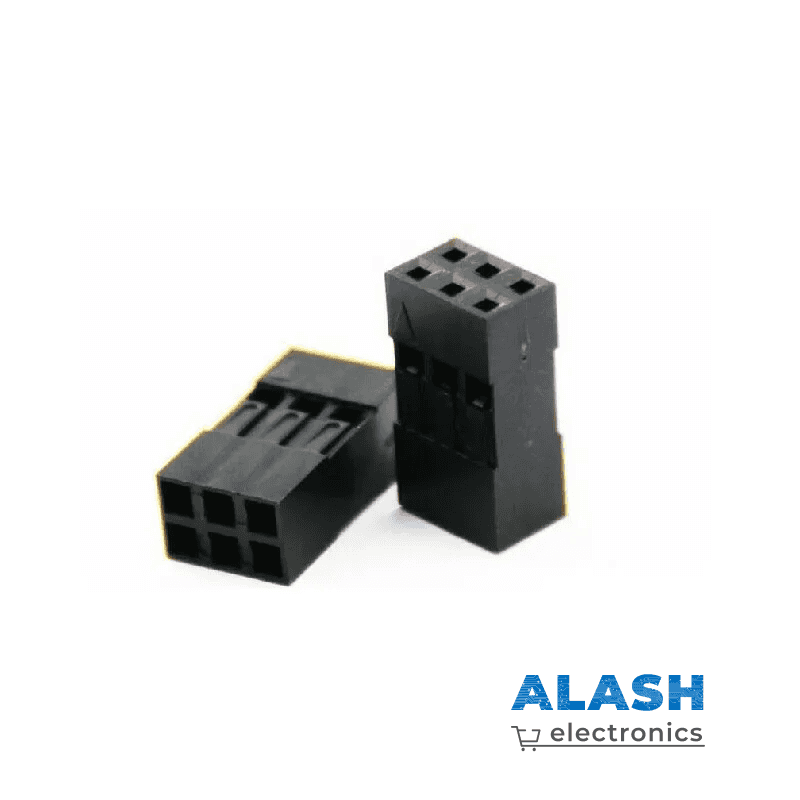 Разъем Dupont 2x3pin 2.54мм BLD-6 (без контакта, только корпус)