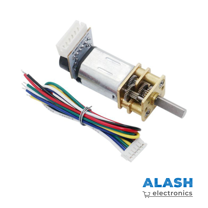 Редукторный двигатель N20 6V 41rpm с энкодером — микромотор постоянного тока с редуктором и датчиком положения для Arduino