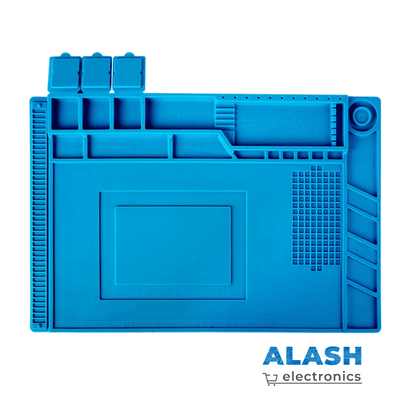 Силиконовый коврик для пайки 45х30см с магнитными ячейками S-160