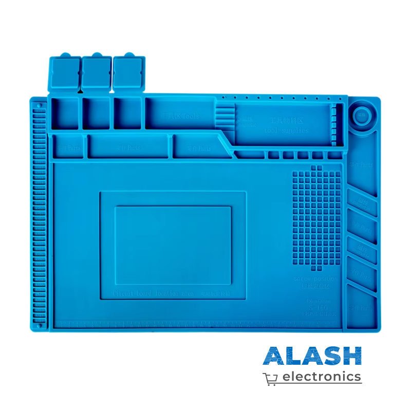 Силиконовый коврик для пайки 45х30см с магнитными ячейками S-160