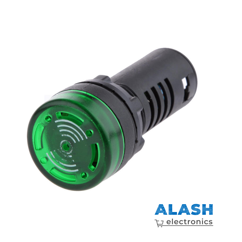 Светозвуковой индикатор AD16-22SM, 220 В, зеленый