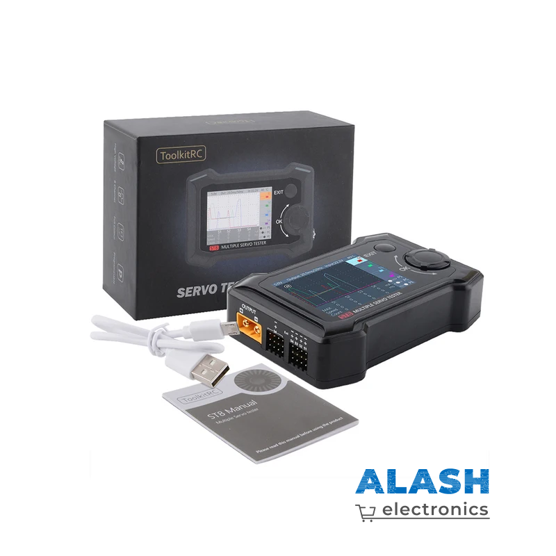 ToolkitRC ST8 2,4 дюймов TFT 7-28V 8-канальный серво тестер