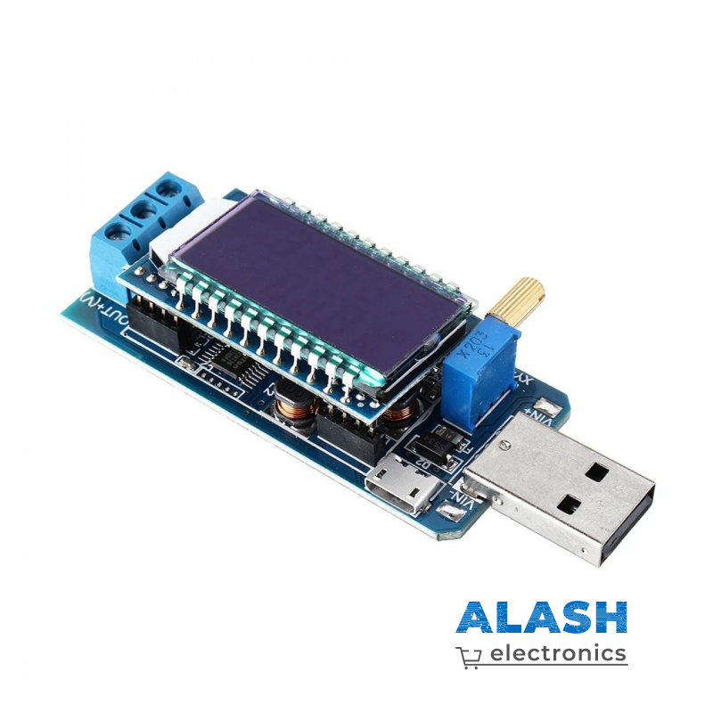 USB модуль питания с регулируемым повышающим/понижающим преобразователем и ЖК-дисплеем