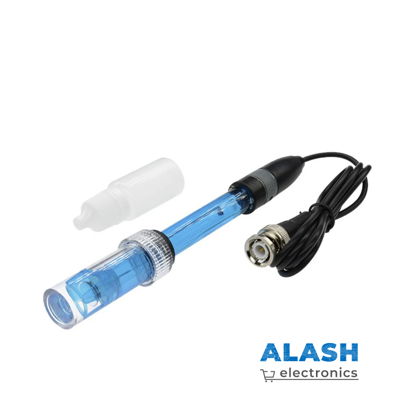 Универсальный pH-зонд с BNC-разъемом: высокоточный электрод для измерения pH жидкостей в аквариумах и системах мониторинга качества воды E-201